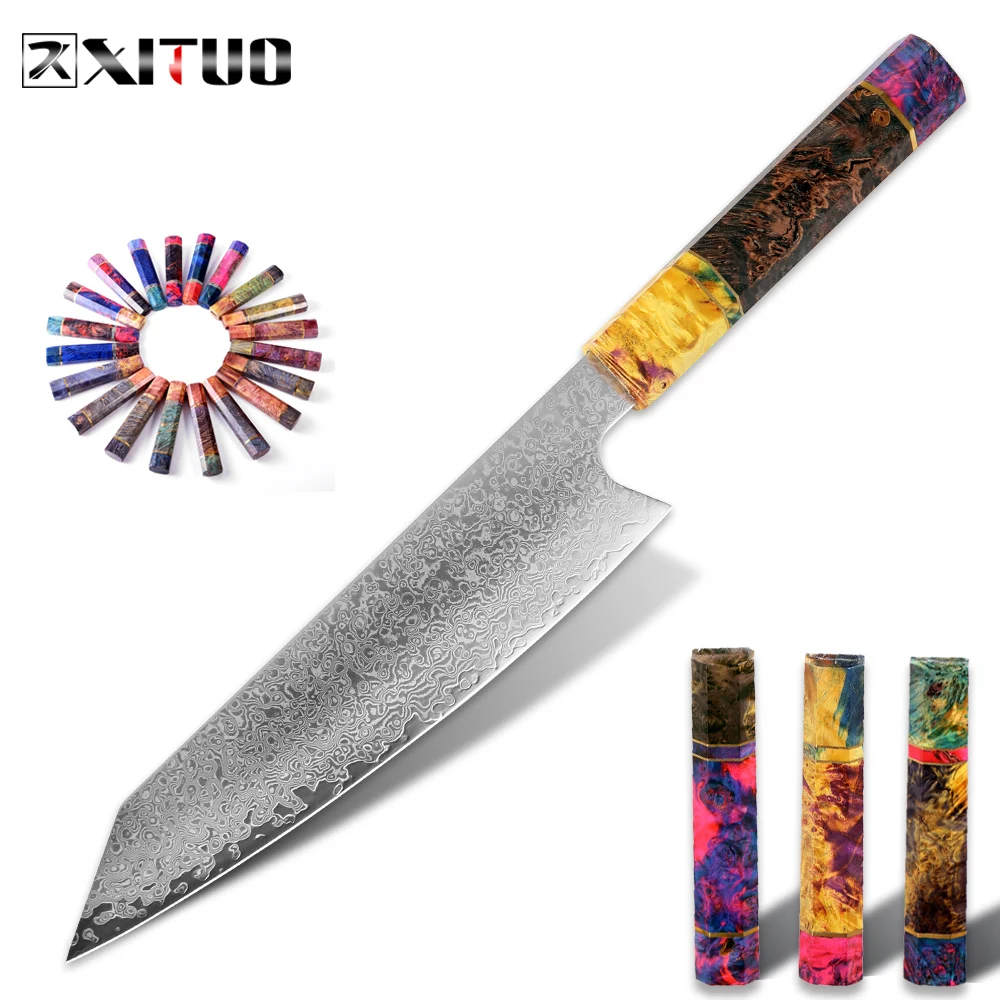 XITUO нож шеф повара дамасский японский кухонный острый Gyuto нарезка Kiritsuke утилита