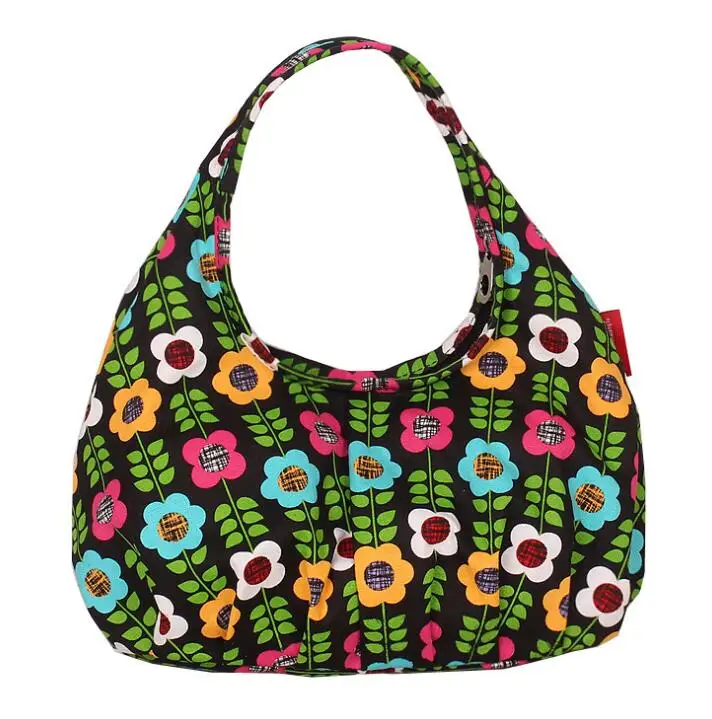 Promotion Gift Japan Style New Simple Spring Floral Print Lady Handbag Canvas Hobo Toilet Paper Bag | Багаж и сумки
