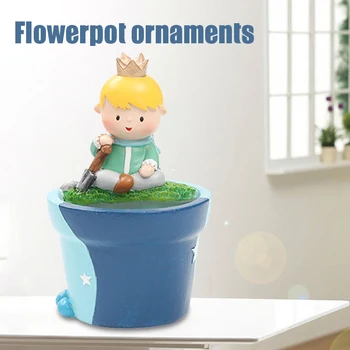 

Resin Flower Pot Cartoon Cute Little Prince Shape Flower Pot Potted Home Ornaments Drop Shipping