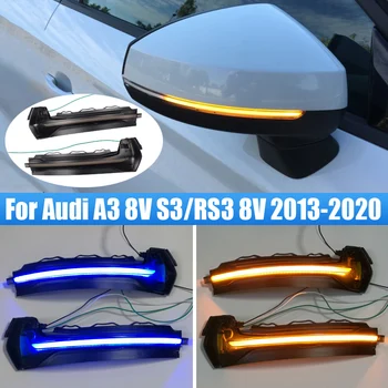 

For Audi A3 8V S3/RS3 8V 2013-2020 Dynamic Repeater Side Rear-View Mirror Indicator Blinker Flowing LED Turn Signal Light