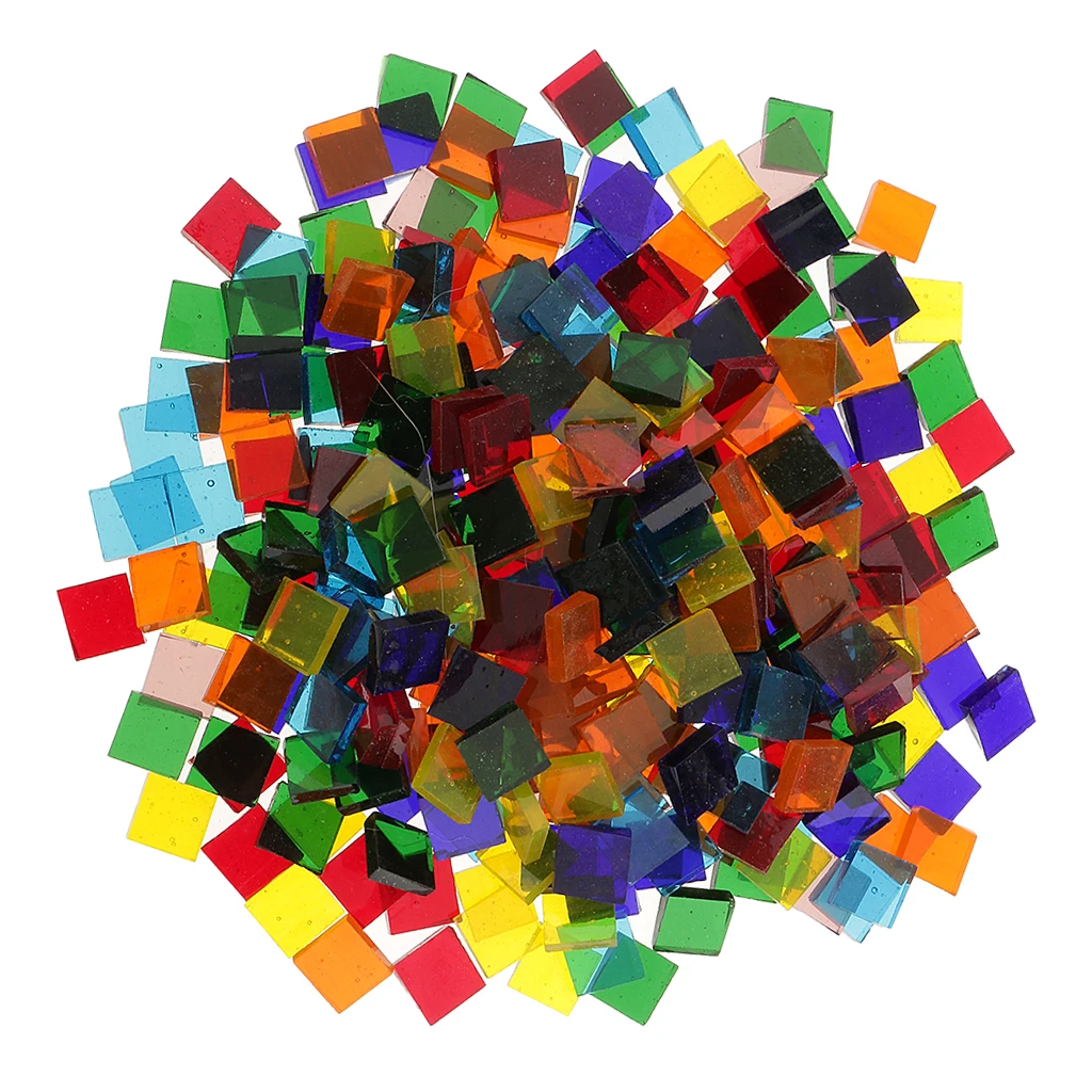 Lot Colorful Glass Mosaic Tile For Mosaic Making DIY Kids Craft  Supplies