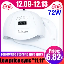 72 Вт УФ светодиодная лампа Сушилка для ногтей для всех типов гель 36 светодиодов Гель-лак для ногтей SUNUV отверждения таймер льдинка светильник для машинка для маникюра UV