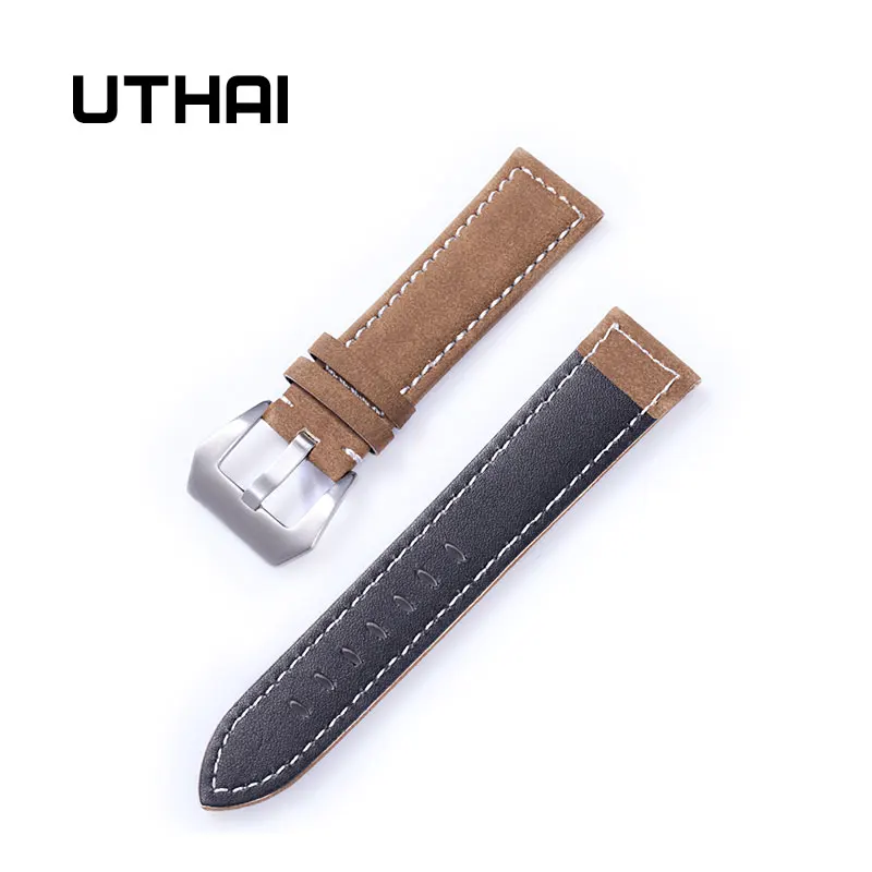 UTHAI P12 20 мм ремешок для часов настоящий 22 мм ремешок для часов 18-24 мм аксессуары для часов Высокое качество 22 мм кожаный ремешок для часов Ремешки для наручных часов
