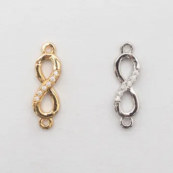 

17.3*5.6mm Diy Copper Zircon Jewelry Connector Exquisite Miniature Pave Ladies Necklace Bracelet Connector Jewelry Making