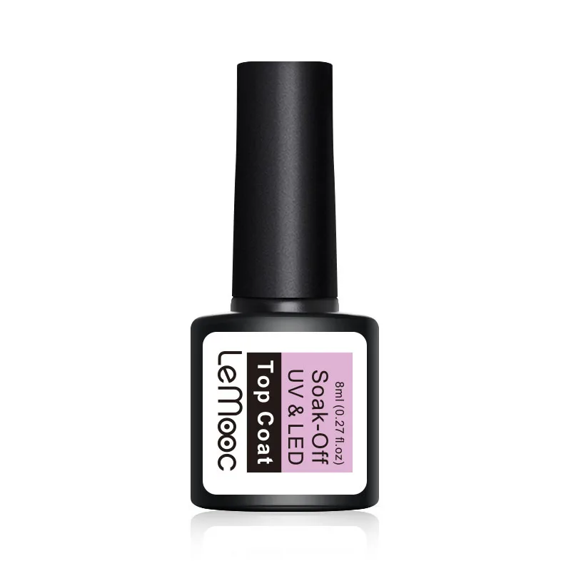 Top Coat LEMOOC 8 мл Матовый верхний слой Цвет УФ-гель для ногтей серой серии Полупостоянный замачиваемый УФ-гель лак DIY дизайн ногтей гель краска - Цвет: Top Coat