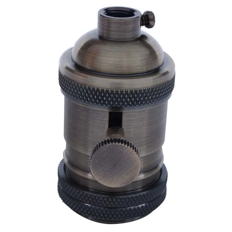 

E27 ES Vintage Retro Edison Screw Bulb Socket Lamp Holder Light With Switch bronze