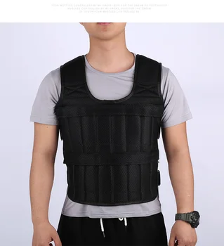 30KG Loading Weight Vest For Boxing Weight Training Workout Fitness Gym Equipment Adjustable Waistcoat Jacket