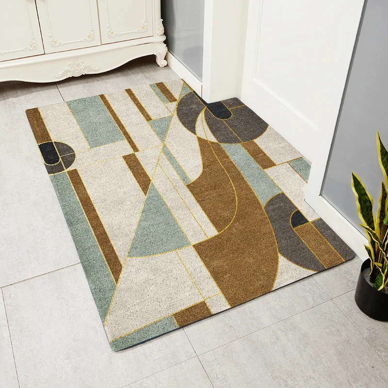 

New PVC Mat Bedroom Kitchen Hallway Living Room Carpet Silk Loop Dustproof Non-slip Bathroom Mat Custom Entrance Nordic Door Mat