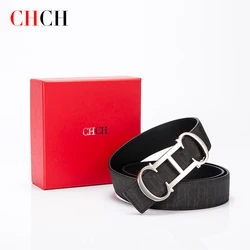 CHCH New Style Belt Men Fashion Luxury Cowhide Casual Business Weave Strap Fancy Cowboy Jeans