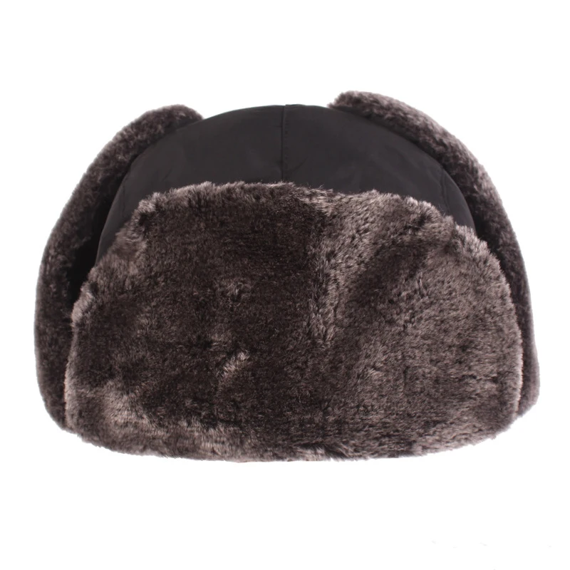 Winter Hat Earflap Hat Faux Fur Hat Female Winter Ear Protection Adjustable Ushanka Hat Unisex Russian Ski Solid Fluffy Faux Fur Cap Fashionthick Warm Caps