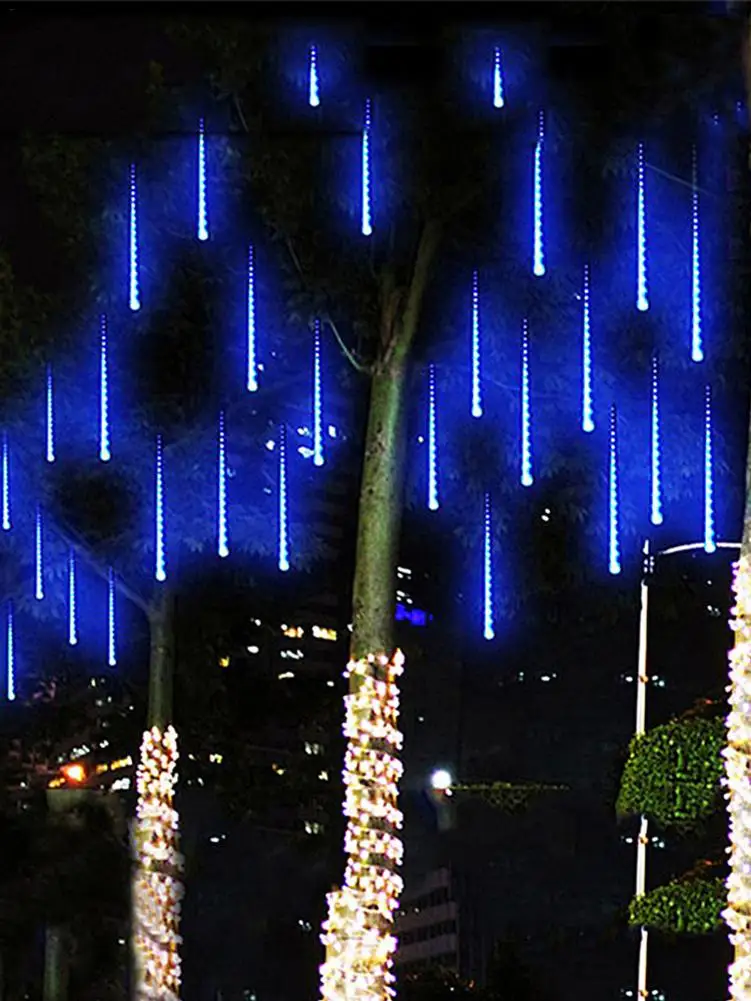 Год 30 см Открытый Метеоритный дождь Дождь 8 трубок светодиодный гирлянды водонепроницаемые для украшения рождественской свадебной вечеринки