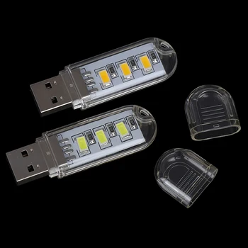 

2pcs Mini USB LED Book Lamps Camping Lamp For PC Laptops Computer Night Light