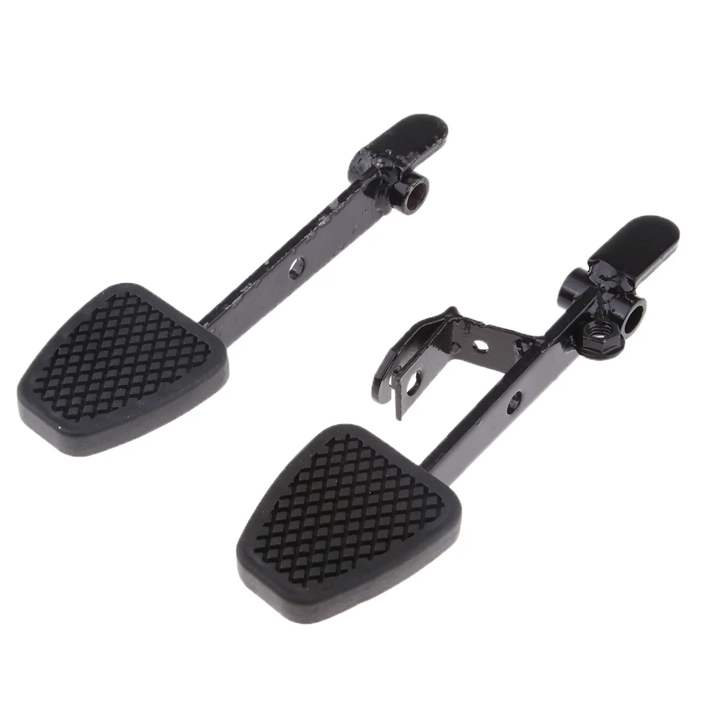 2 Pieces Black Metal Iron Go Kart Brake & Throttle Pedal Set Replacement