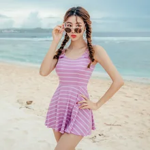 SANQi женский купальник женские цельные юбки зимой были тонкие и покрытые живот консервативный горячий весенний купальник для плавания