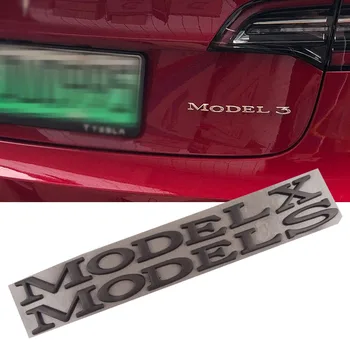 

1set ABS black Red Car Displacement Emblem Sticker P85D P90D P100D Accessories for Tesla Model S Model X Model 3