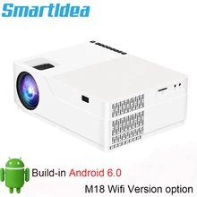 SmartIdea M18 встроенный 1920x1080 Full HD проектор светодиодный 3D проектор для домашнего кинотеатра 5500 люмен Android видео игра lcd 1080P проектор