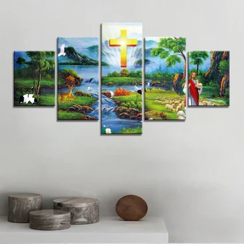 

Wall Posters And Prints 5 Piece Jesus Christ Wall Art Canvas Paintings Art Wall Picture Home Décor