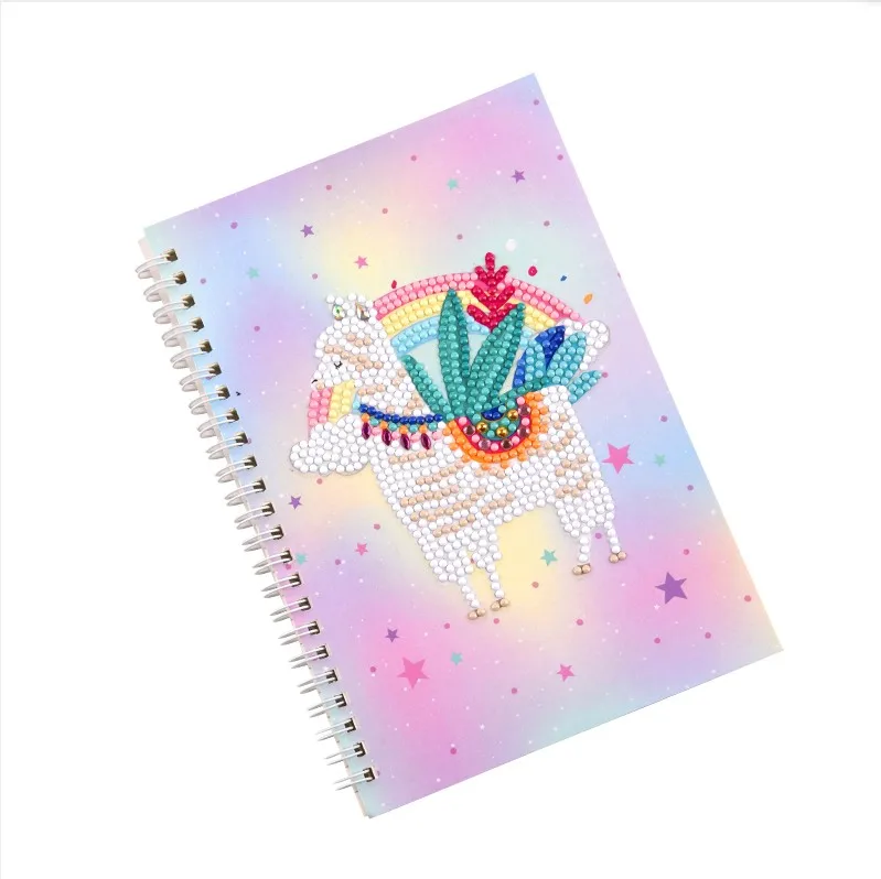 2021 Factory hot Christmas sale wholesale diamond painting small notebook A5 size 60 pages