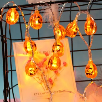 

Pumpkin LED Lights String Holiday Party Decoration Outdoor Battery Operated Garland Halloween Decoration PartyLamp Ornaments DIY
