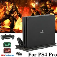 PS4 Pro Вертикальная охлаждающая зарядная подставка P S4 Play станция 4 джойстик Зарядное устройство Док-станция для sony Playstation 4 Pro игры
