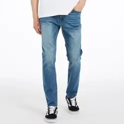 Цвет: темно-синий светло-синий черный серый средний синие джинсы мужские 2019 новые Стрейчевые джинсы мужские летние повседневные