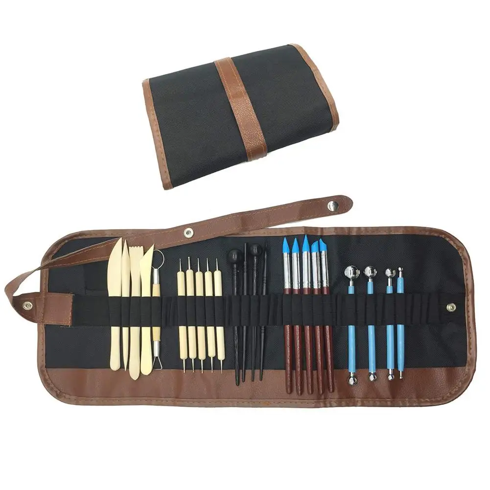 

24Pcs DIY Polymer Clay Pottery Tools Set Round Stylus Ceramic Crafts Clay Sculpting Tool kit Pottery Carving Model Clay Tools
