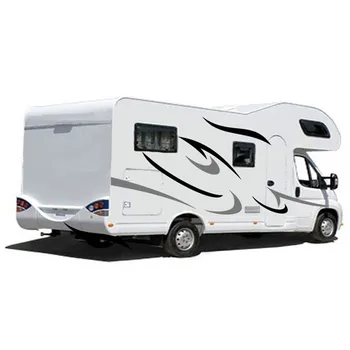 

Interesting Motorhome Caravan Travel Trailer Camper Van Stripes Graphics Kit Cover Scratches Decals Car Stickers