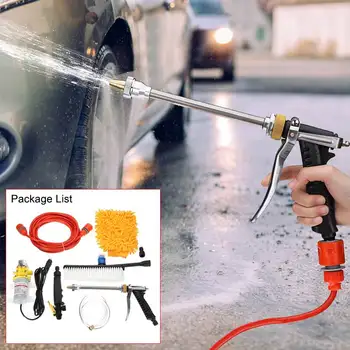 

12V Portable Car Washer Machine High Pressure Water Guns Microfiber Nozzle Hose Pump Foam Lance Clean Tool