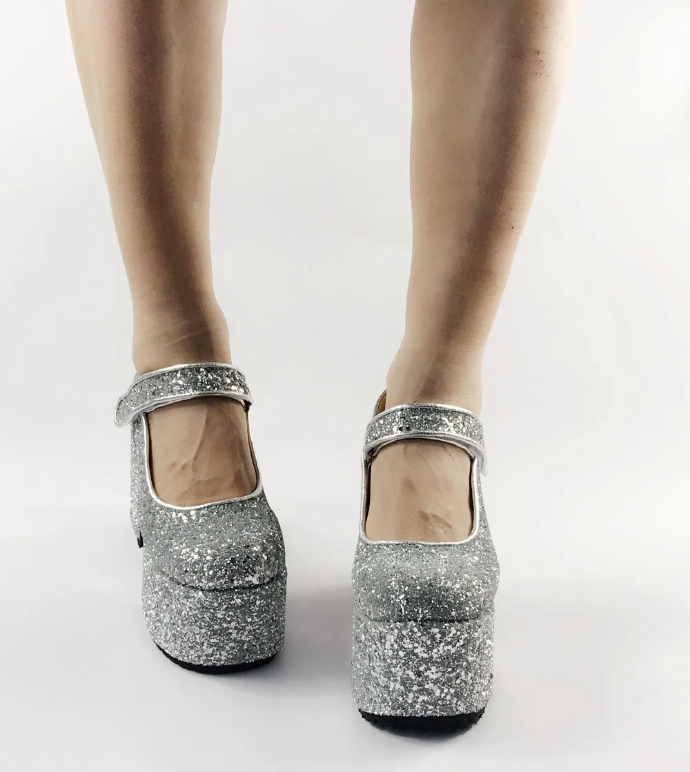 Silver-10cm-High-Platform-Lolita-Bling-Mary-Janes-Wedding-Shoes-Women-Pumps-Bride-Shoes-Custom-Plus-Size- 6