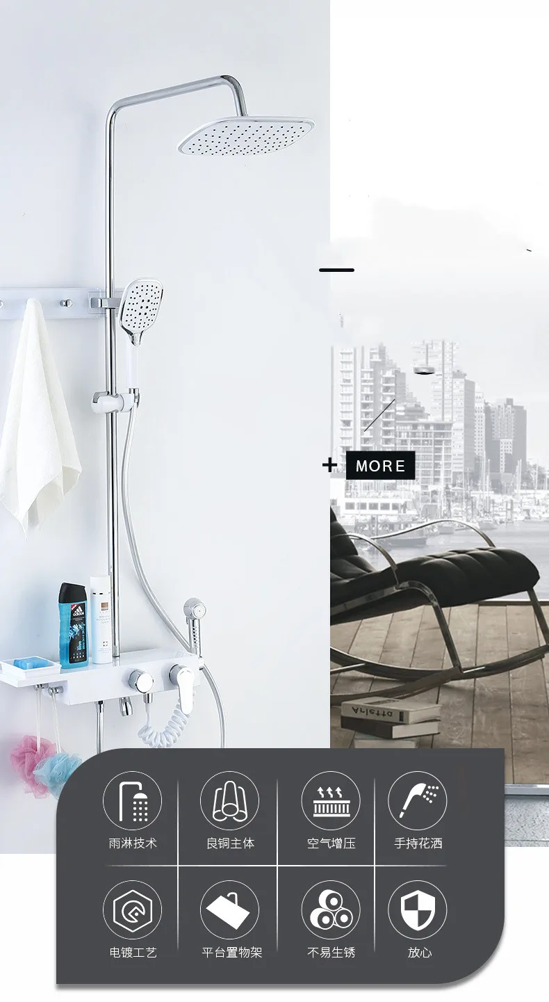 Description Picture 2 of itemShower Faucets Bath Tub Mixer Bathroom Set Waterfall Faucet Bath Shower System