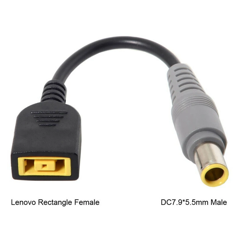 

New Dc 7.9x5.4Mm Dc Plug To Rectangle Female Charger Power Cable For Thinkpad X1 Carbon Laptop