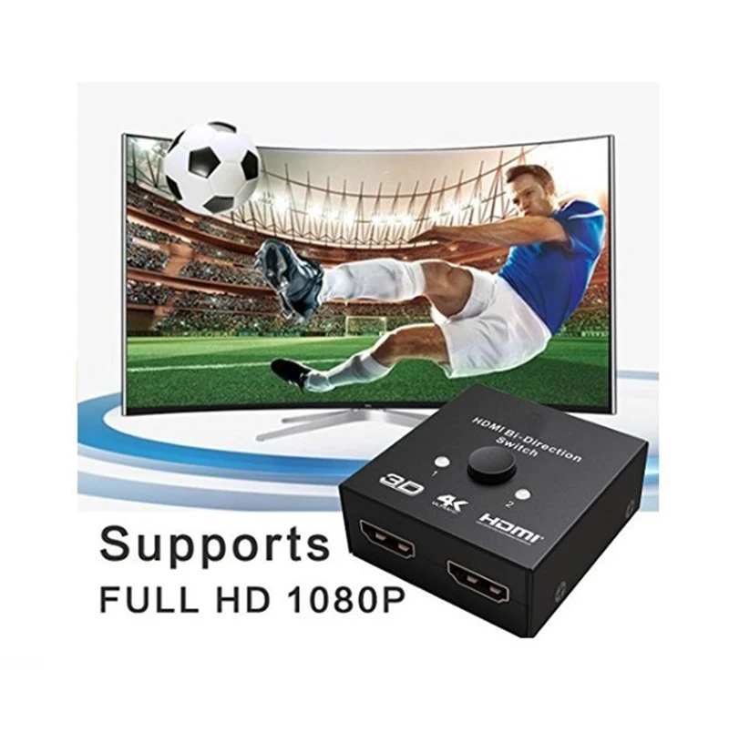 4K HDMI коммутатор 2 порта двунаправленный 1x2/2x1 HDMI разделитель, сплиттер Sup порты Ultra HD 4K 1080P 3D HDR HDCP для PS4 Xbox HDTV