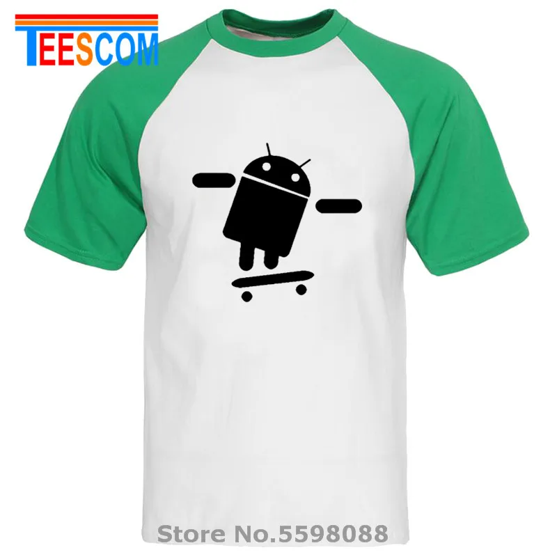 Raglan white green