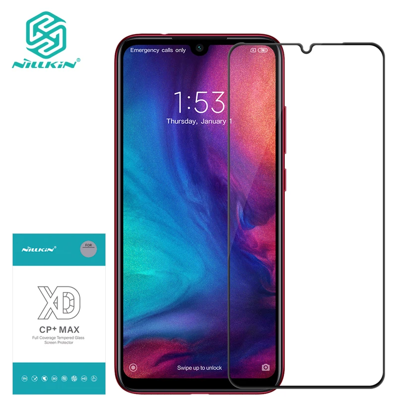 Продажа Nillkin Curve закаленное стекло для Xiaomi Redmi Note 7 и Note7 Pro XD CP + MAX Анти взрыв полное покрытие Защитная пленка для экрана
