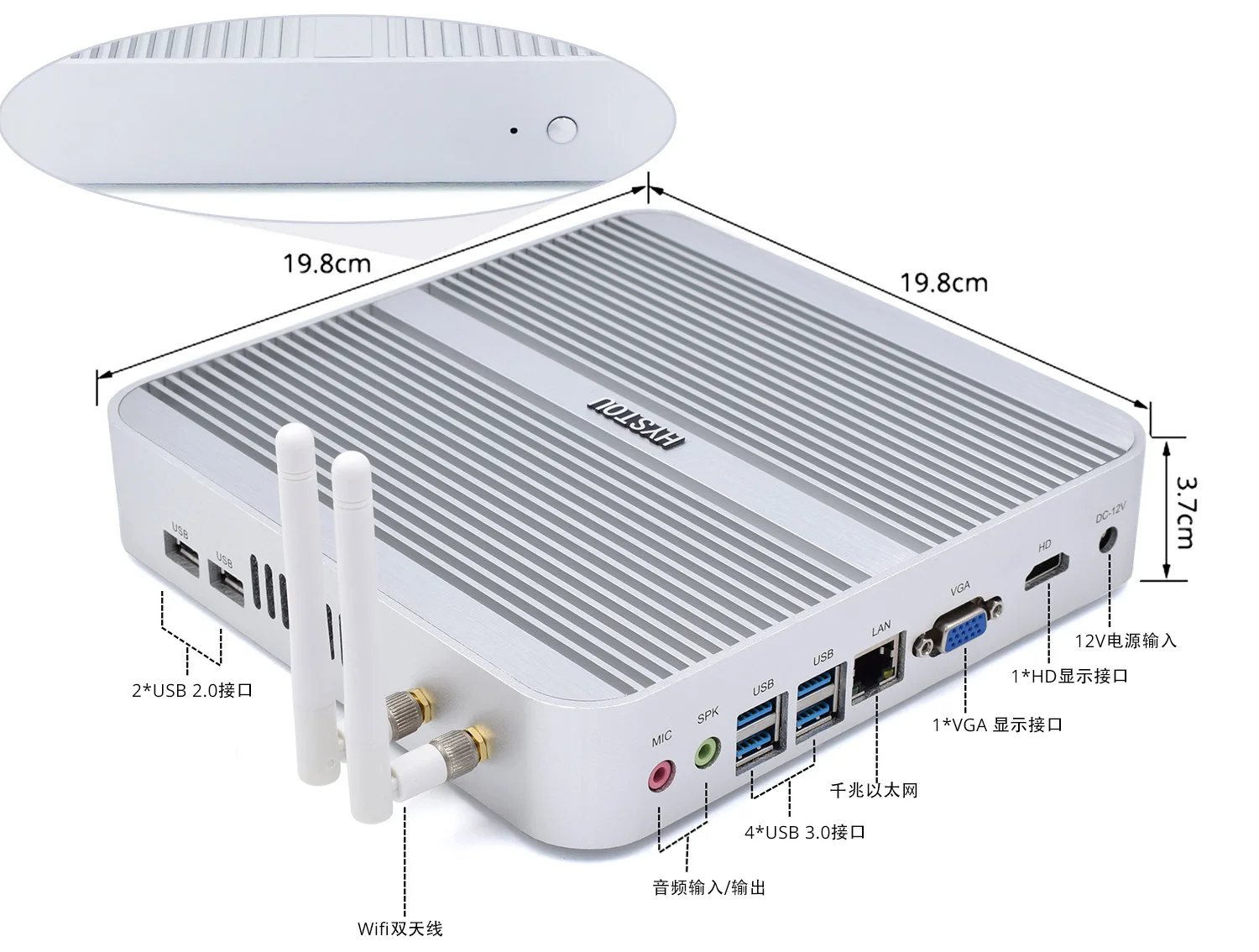 Безвентиляторный мини-ПК Intel Core i5 7200U i3 7100U DDR3L компьютер Wind10 Minipc i5 8250U DDR4