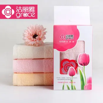 

Genuine Product Grace Pure Cotton Health Skin Towel E0033 Single Gift Box Towel