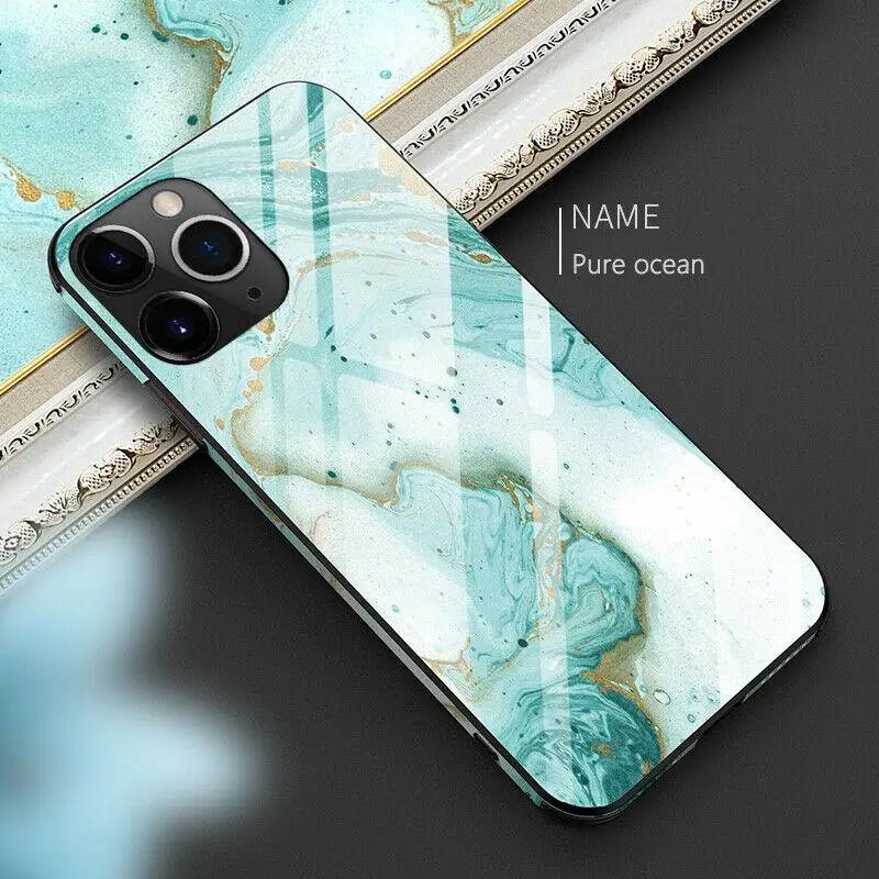 Градиентный чехол из закаленного стекла для iPhone 11 Pro MAX, чехол с изображением звездного неба для iPhone 11 Pro MAX, цветные Чехлы, чехол - Цвет: c