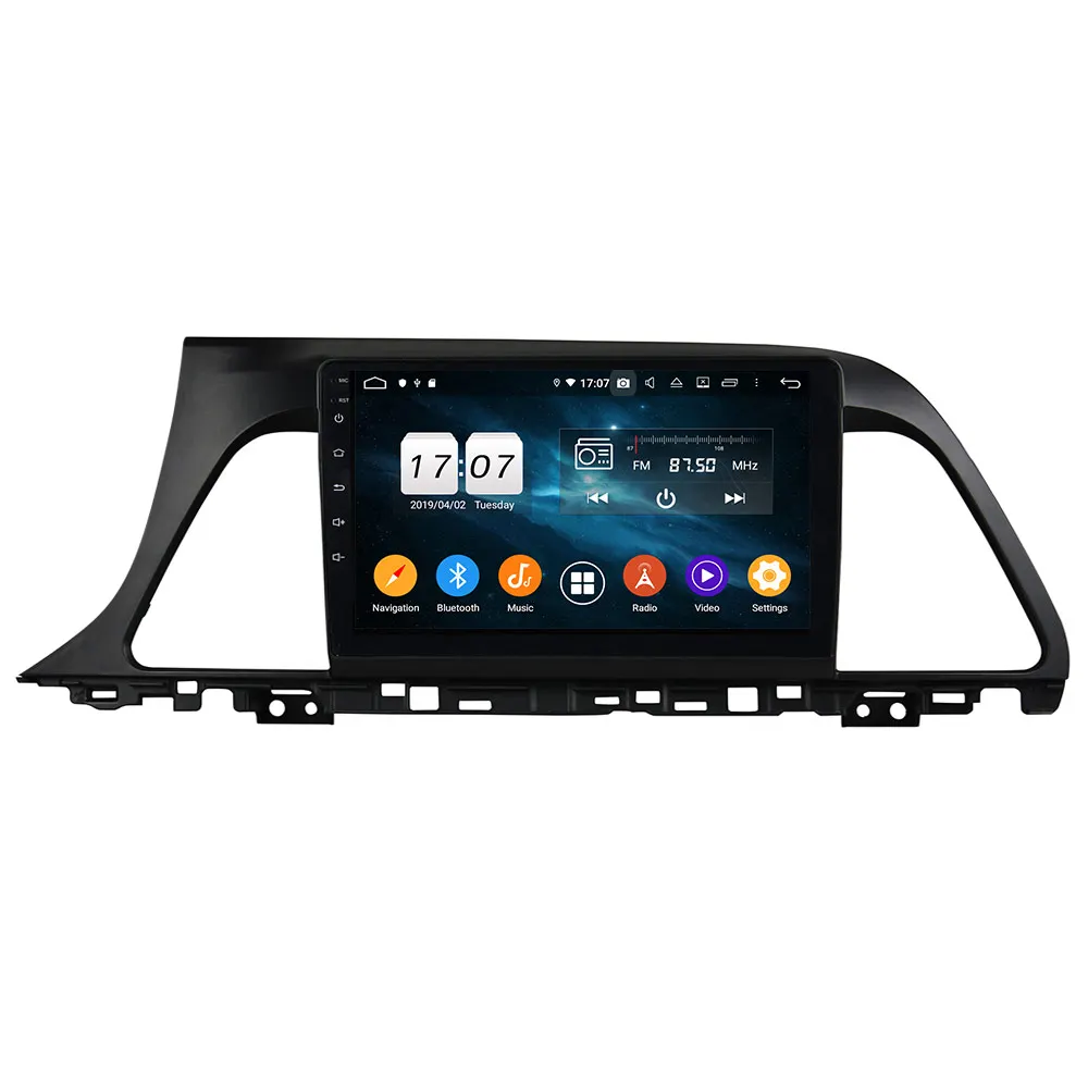 Top Android 9 8 Core With DSP For HYUNDAI SONATA 2015-2017 Car radio video player Multimedia GPS navigation accessories No dvd 2 din 4