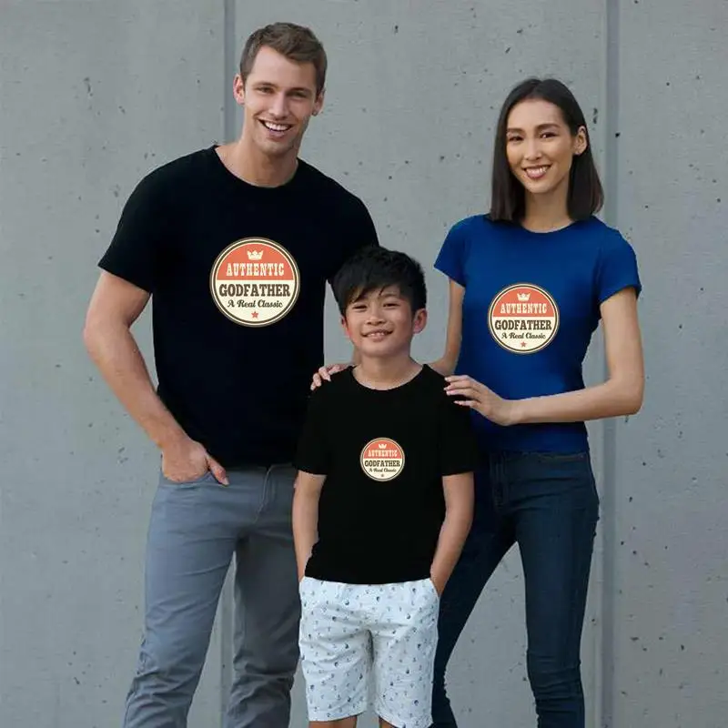 

printed Godfather For Godparents t-shirt plus sizes s-13xl fitted alien summer men and women tshirts