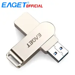 EAGET F60 64 ГБ USB флешка Memory Stick USB3.0 32 ГБ Металл Мини флэш-накопитель 16 ГБ 128 ГБ 256 ГБ памяти флешки внешних накопителей