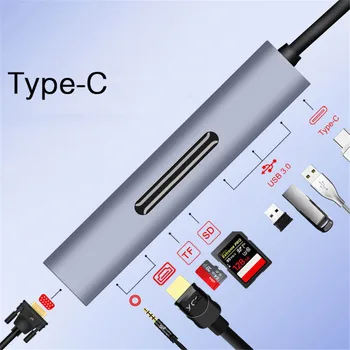 

Portable 9 in 1 Aluminum Alloy USB 3.0 Ports Type-C Hub Usb-C to 4K HD Laptop Rj45 Gigabit Ethernet Network PD Hub