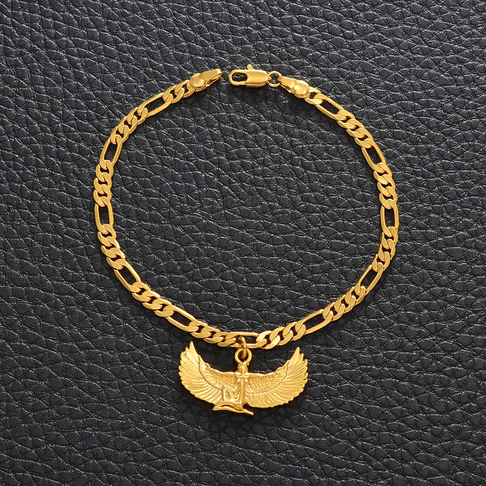 Anniyo Fab Egyptian Goddess Anklets Gold Color Wing Foot Chain Ankh Bib Wicca Pagan Jewelry Egypt Religion #235606 Anniyo Fab Egyptian Goddess Anklets Gold Color Wing Foot Chain Ankh Bib Wicca Pagan Jewelry Egypt Religion #235606