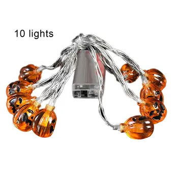 

1.5m 10Led Halloween Pumpkin Ghost Skeletons Bat Spider Led Light String Festival Bar Home Party Decor Halloween Ornament