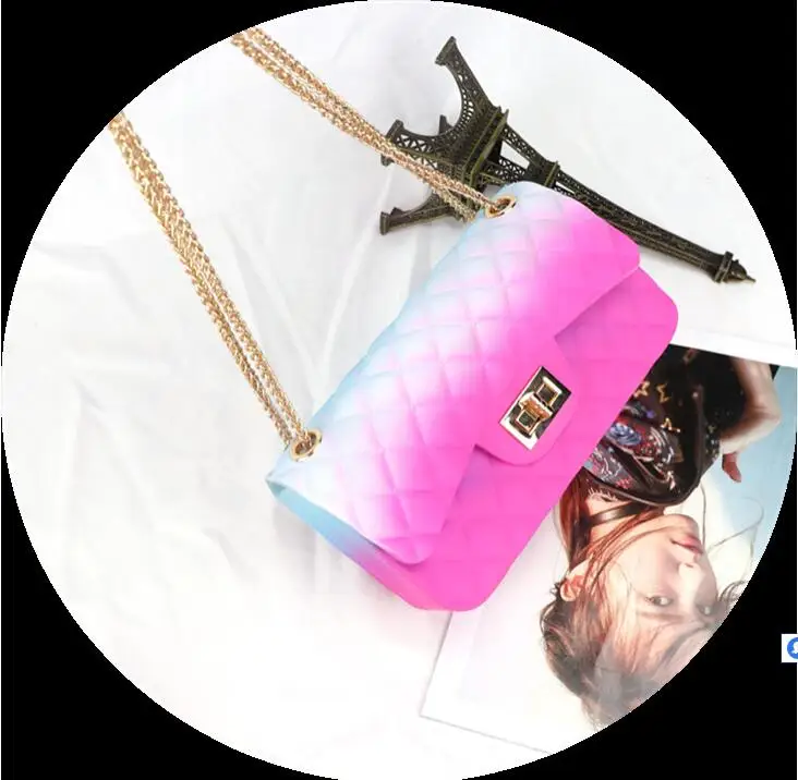 Bag only Женские шлепанцы без задника с лисьим мехом; разноцветная прозрачная сумка; Новинка; модные пушистые шлепанцы с лисьим мехом; Прямая поставка; женская зимняя теплая обувь - Цвет: Bag only
