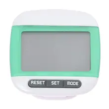 New Multi-function Pedometer Distance Calorie Counter 5 Steps Buffer Error Correction Large LCD Display with Belt,Green