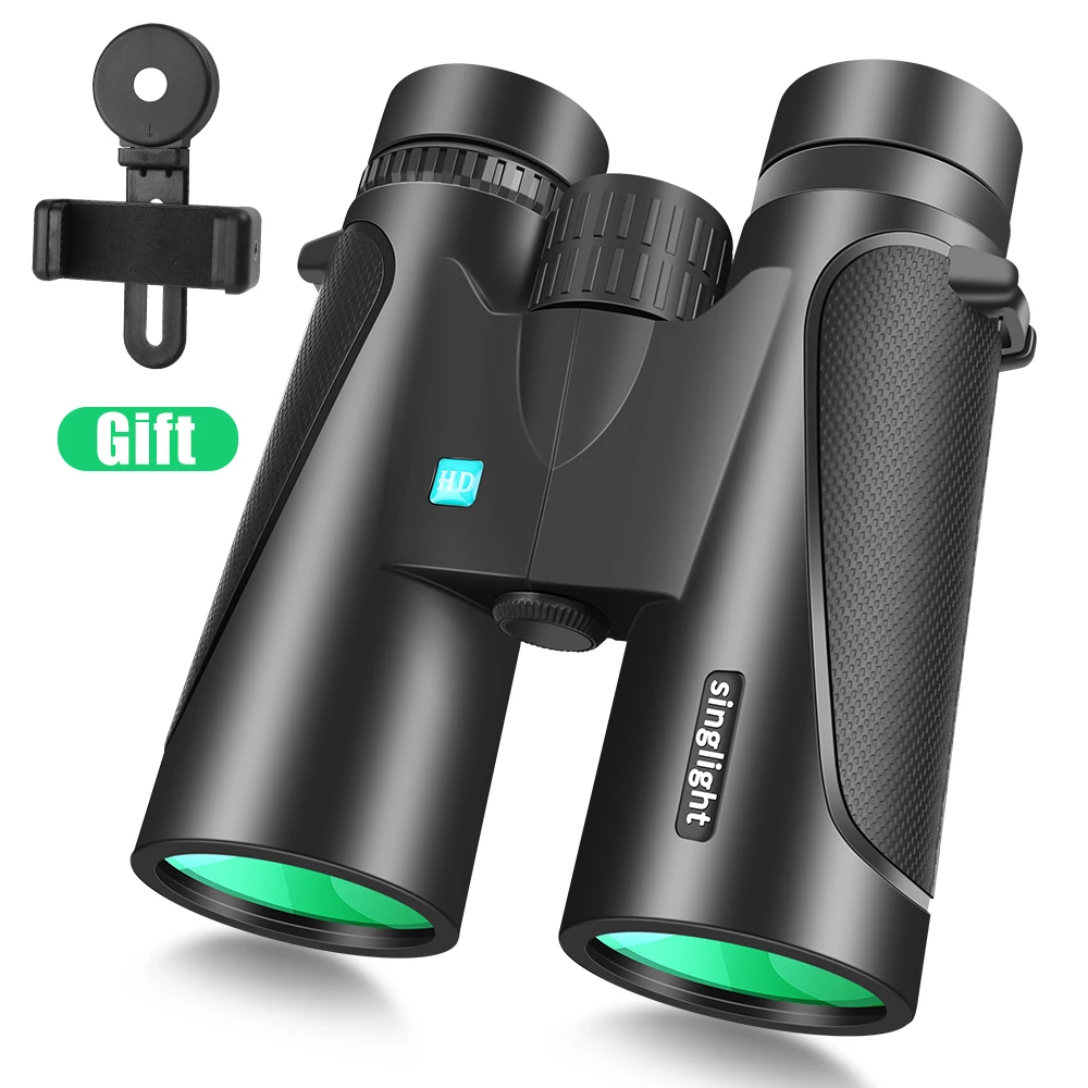 12X42 Powerful Binoculars for Adults Binoculars with Free Phone Holder HD BAK4 Lens Binoculars Telescope for Bird Watch