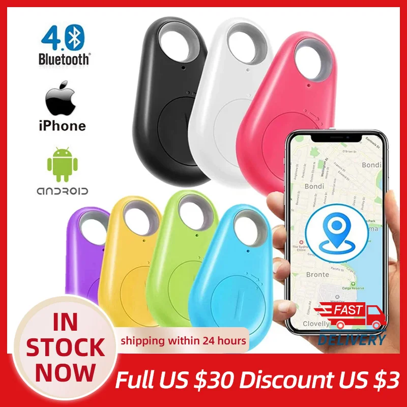 Smart Bluetooth GPS Tracker Key Locator Pet Anti-Lost Sensor Device With For Kids Wallets Luggage Suitcases | Дом и сад
