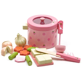 

Baby Toys Super Cute Simulation Vegetable Hot Pot Wooden Toys Play Food Prentend Play Food Set Birthday Gift
