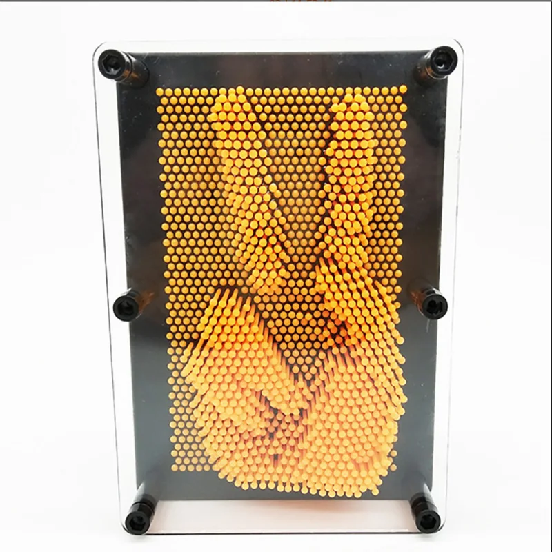 Pin Art 3D Скульптура Игла DIY резьба Форма Настольная игрушка украшение Hogar дом