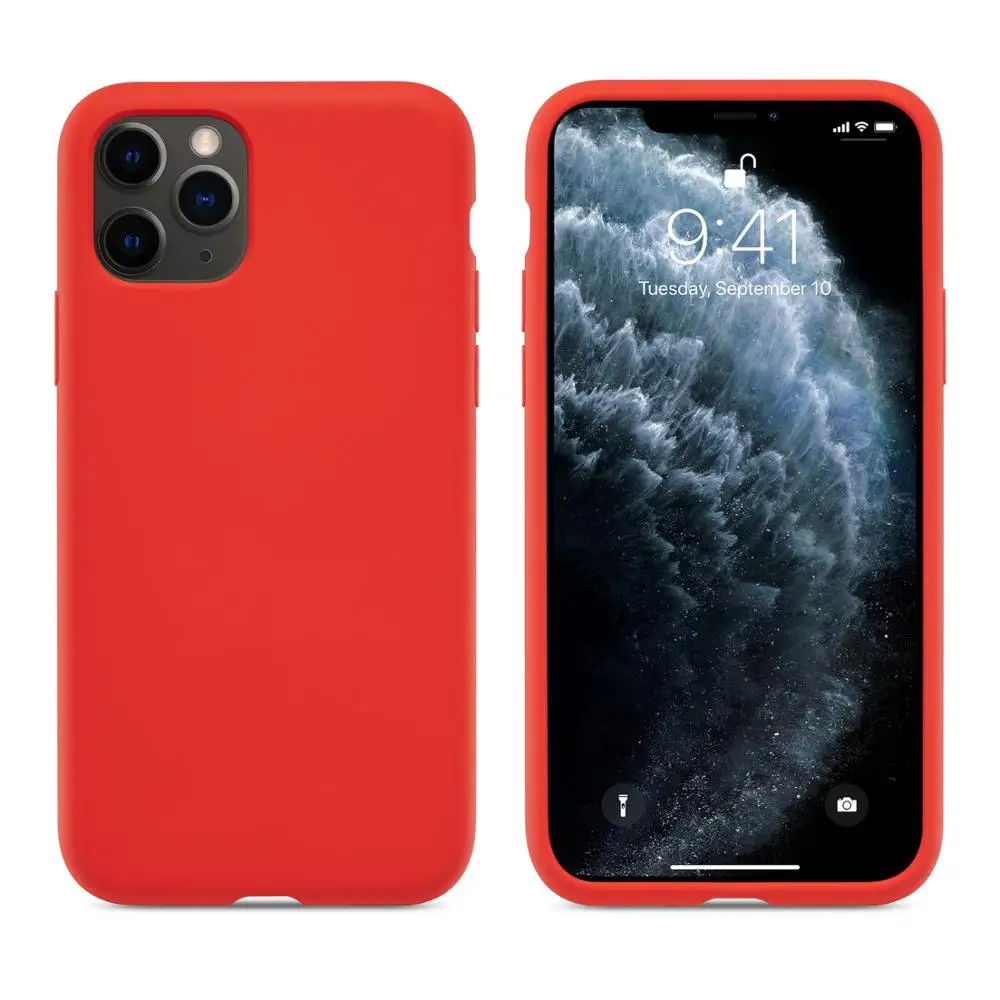 Жидкий силиконовый чехол для Apple iPhone 11 Pro 6s 6 7 8 Plus X XR XS MAX SE 2020|Бамперы| |